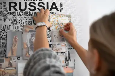 Tablica korkowa dla dzieci Kontynenty z literami