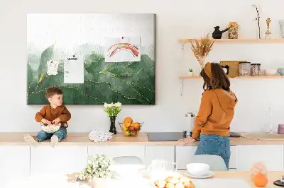 Tablica korkowa z motywem nowoczesnych roślin