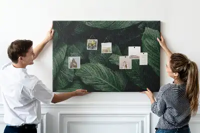 Tablica korkowa z motywem tropikalnej monstery