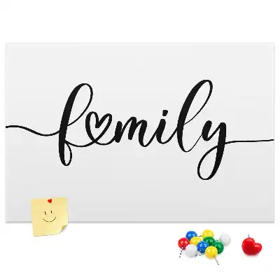 Tablica korkowa z napisem Family