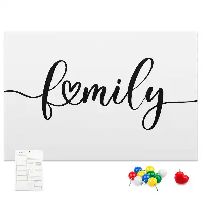 Tablica korkowa z napisem Family