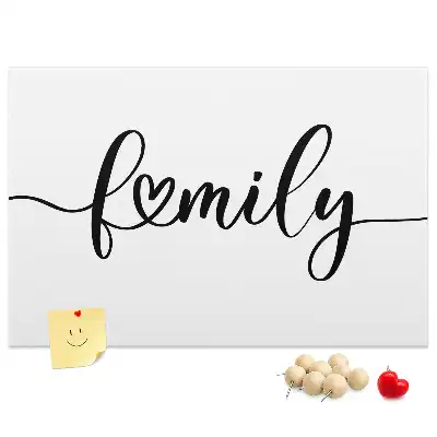 Tablica korkowa z napisem Family