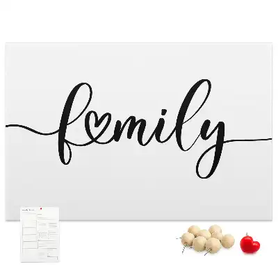 Tablica korkowa z napisem Family