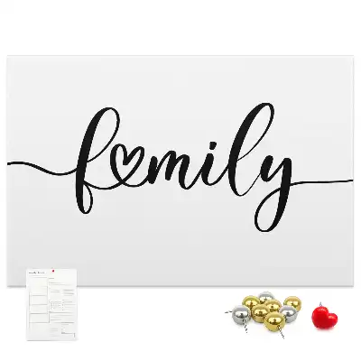 Tablica korkowa z napisem Family