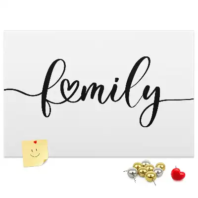 Tablica korkowa z napisem Family