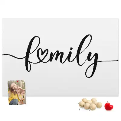 Tablica korkowa z napisem Family