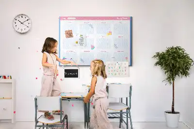 Tablica korkowa dla dzieci Miesięczny planer