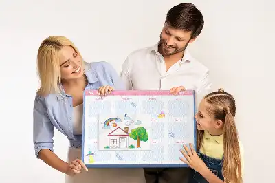 Tablica korkowa dla dzieci kalendarz miesięczny ścienny