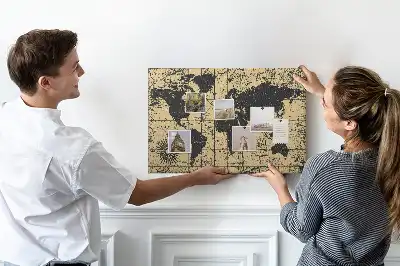 Tablica korkowa ozdobna Mapa Świata Vintage