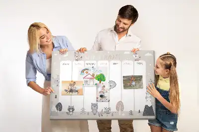 Ozdobna tablica korkowa Zwięrzecy planer
