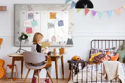 Ozdobna tablica korkowa Zwięrzecy planer