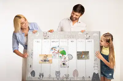 Ozdobna tablica korkowa Zwięrzecy planer