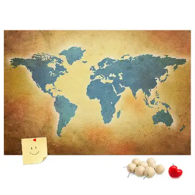 Tablica korkowa dla dzieci Stara mapa świata