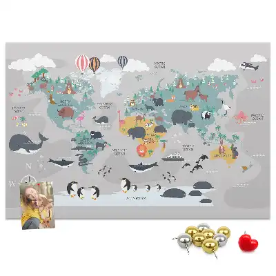 Tablica korkowa Kreskówkowa mapa
