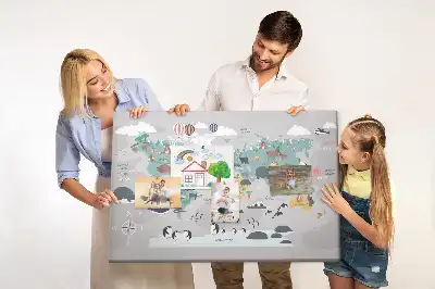 Tablica korkowa Kreskówkowa mapa