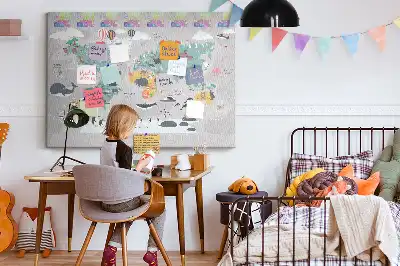 Tablica korkowa Kreskówkowa mapa