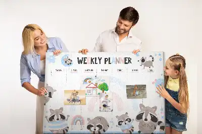 Tablica korkowa ozdobna Tygodniowy planer dla dzieci