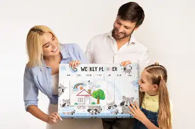 Tablica korkowa ozdobna Tygodniowy planer dla dzieci