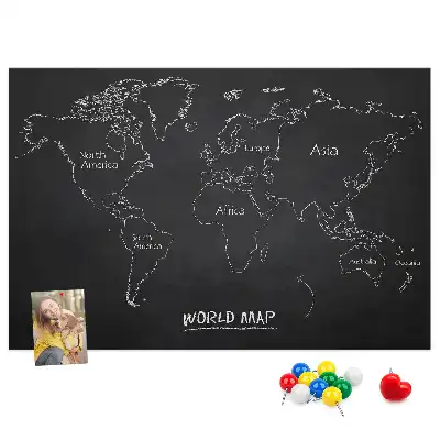 Tablica korkowa Mapa świata kraje
