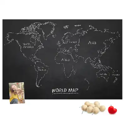 Tablica korkowa Mapa świata kraje
