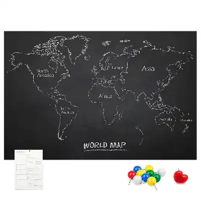 Tablica korkowa Mapa świata kraje