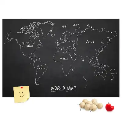 Tablica korkowa Mapa świata kraje