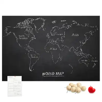 Tablica korkowa Mapa świata kraje