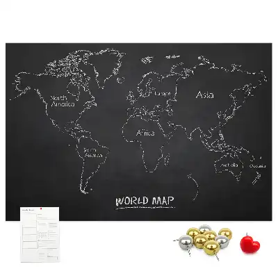 Tablica korkowa Mapa świata kraje