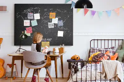 Tablica korkowa Mapa świata kraje