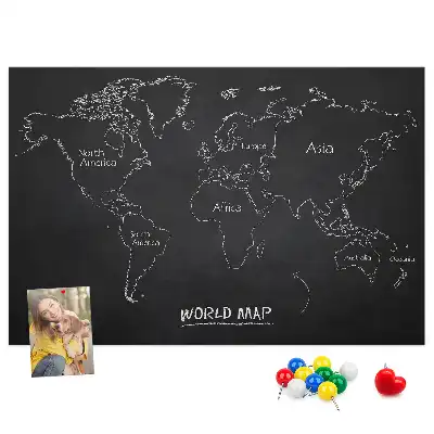 Tablica korkowa Mapa świata kraje