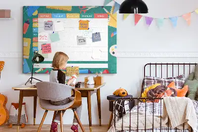 Tablica korkowa dla dzieci Plan lekcji