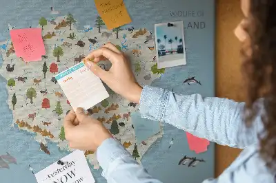 Tablica korkowa Polska Mapa zwierząt