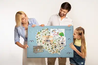 Tablica korkowa Polska Mapa zwierząt
