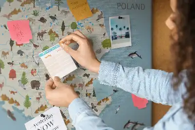 Tablica korkowa Polska Mapa zwierząt