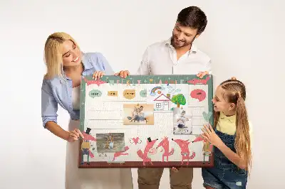 Tablica korkowa ozdobna Tygodniowy planer dla dzieci