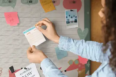 Tablica korkowa ozdobna Tygodniowy planer dla dzieci
