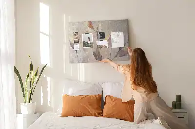 Tablica korkowa dla dzieci z motywem roślin w stylu akwareli