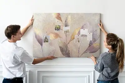Tablica korkowa dla dzieci z motywem roślin w stylu akwareli