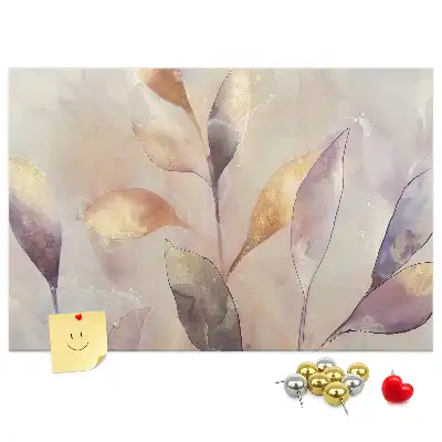 Tablica korkowa dla dzieci z motywem roślin w stylu akwareli