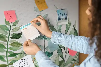 Ozdobna tablica korkowa Akwarela liście