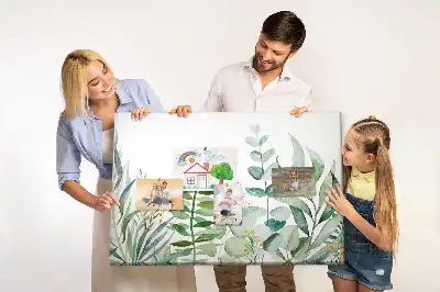 Ozdobna tablica korkowa Akwarela liście