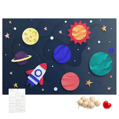 Tablica korkowa Dziecięcy kosmos