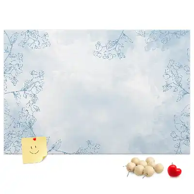Korkowa tablica z motywem szkicu roślin