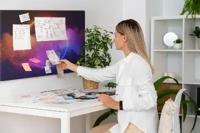 Tablica korkowa 3D abstrakcja dym