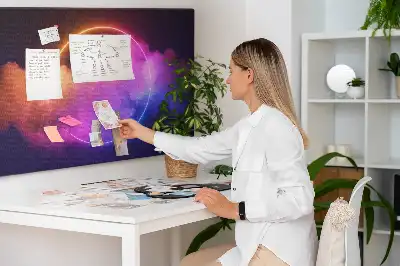 Tablica korkowa 3D abstrakcja dym