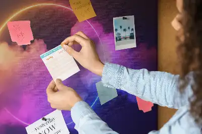 Tablica korkowa 3D abstrakcja dym