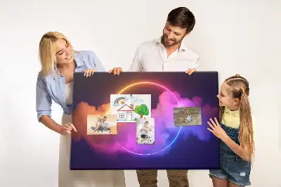 Tablica korkowa 3D abstrakcja dym