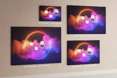 Tablica korkowa 3D abstrakcja dym