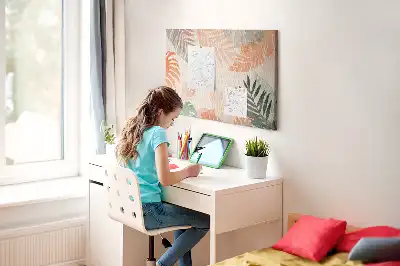 Korkowa tablica Liście botaniczne
