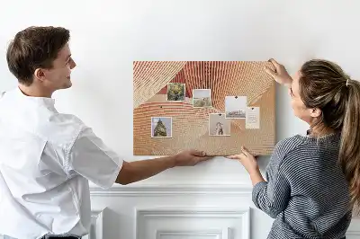 Tablica korkowa dla dzieci Fale abstrakcja wzór